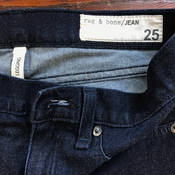 Rag & Bone blue skinny legging jeans dark wash - Picture 2 of 7